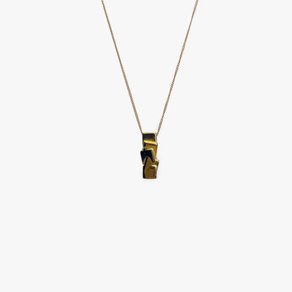 Cube Necklace Gold - Velvilo