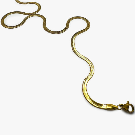 Snake Skin Halsband Guld