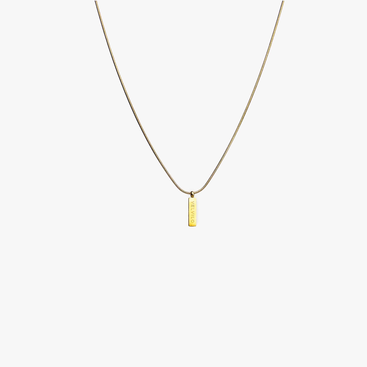 Square Pendant Necklace Gold - Velvilo